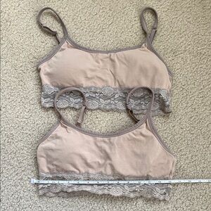 PACT Lace Smooth Cup Cotton Bralette 2pk
